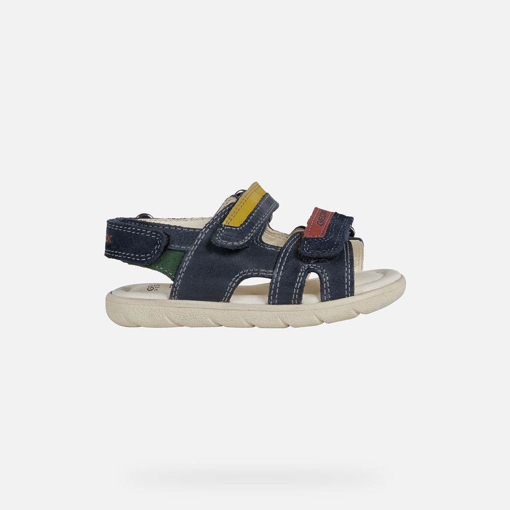 Geox Bebek Sandalet Lacivert - Alul Boy - XFY-524730